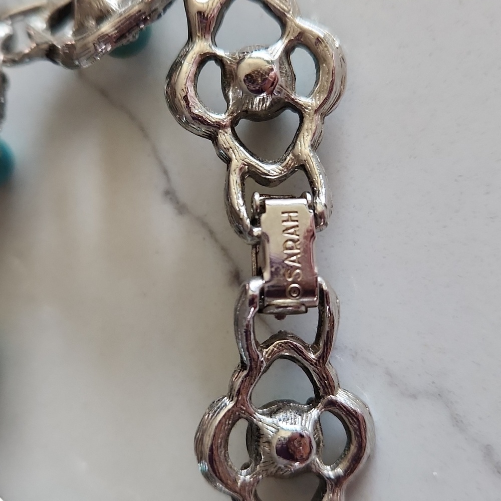 Vintage Sarah Coventry Bracelet Silver and Turquoise - Picture 3 of 4